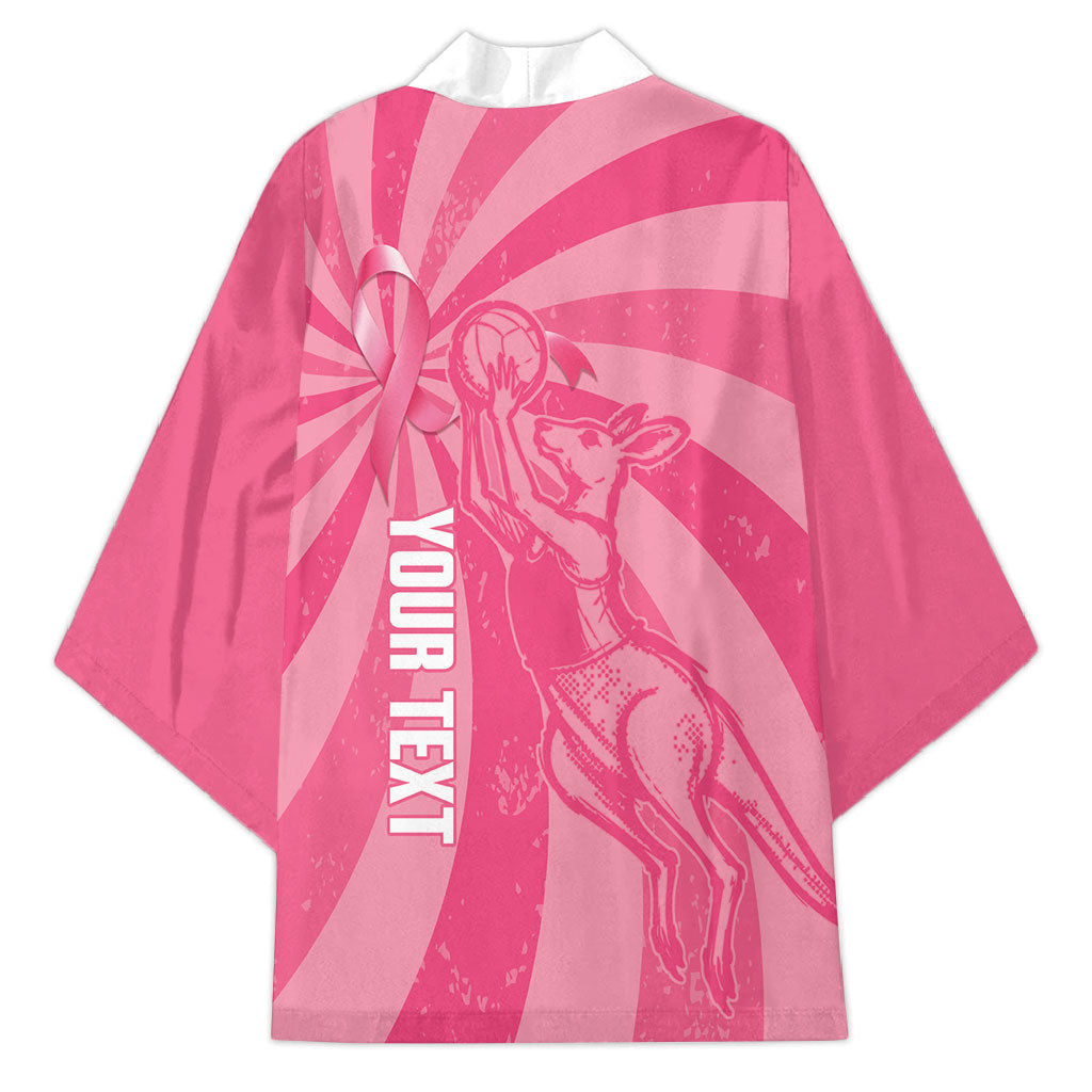 Australia Netball Breast Cancer Personalised Kimono Aussie Kangaroo Together We Can