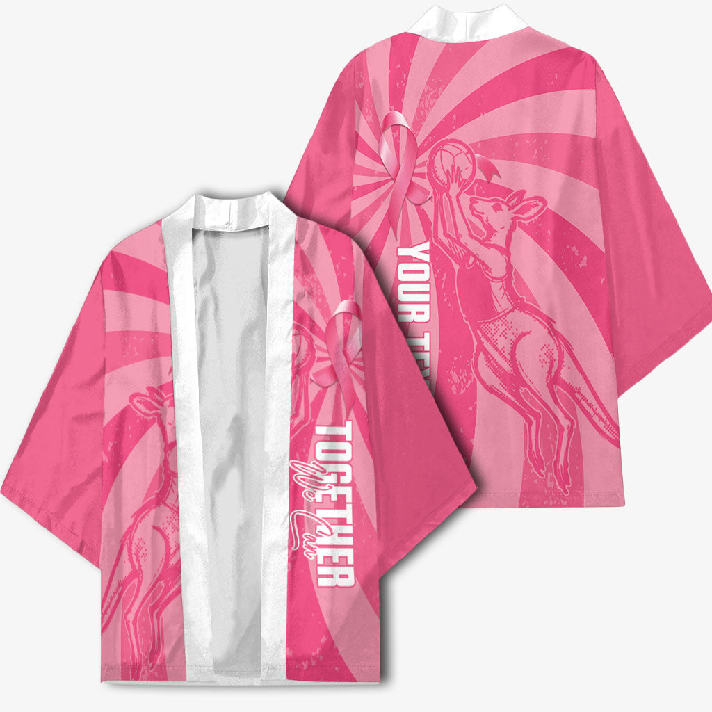 Australia Netball Breast Cancer Personalised Kimono Aussie Kangaroo Together We Can
