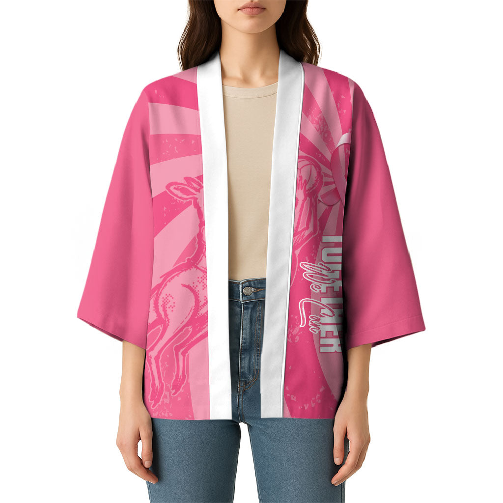 Australia Netball Breast Cancer Personalised Kimono Aussie Kangaroo Together We Can