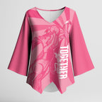 Australia Netball Breast Cancer Personalised Kimono Sleeve Blouse Aussie Kangaroo Together We Can