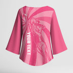 Australia Netball Breast Cancer Personalised Kimono Sleeve Blouse Aussie Kangaroo Together We Can