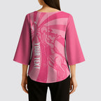 Australia Netball Breast Cancer Personalised Kimono Sleeve Blouse Aussie Kangaroo Together We Can