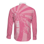 Australia Netball Breast Cancer Personalised Long Sleeve Button Shirt Aussie Kangaroo Together We Can