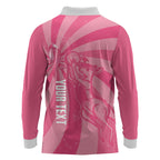 Australia Netball Breast Cancer Personalised Long Sleeve Polo Shirt Aussie Kangaroo Together We Can