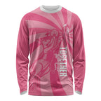 Australia Netball Breast Cancer Personalised Long Sleeve Shirt Aussie Kangaroo Together We Can