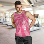 Australia Netball Breast Cancer Personalised Men Tank Top Aussie Kangaroo Together We Can