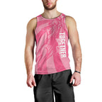 Australia Netball Breast Cancer Personalised Men Tank Top Aussie Kangaroo Together We Can