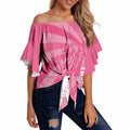 Australia Netball Breast Cancer Personalised Off Shoulder Wrap Waist Top Aussie Kangaroo Together We Can