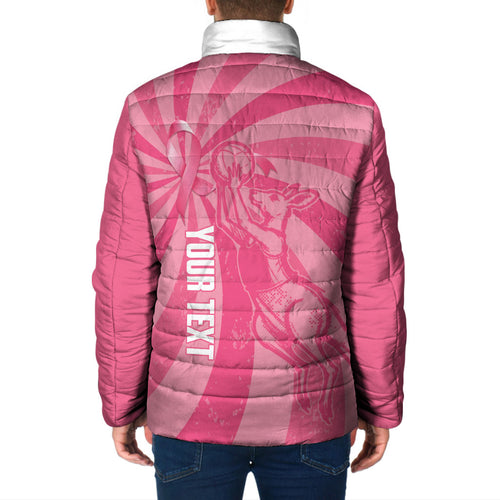 Australia Netball Breast Cancer Personalised Padded Jacket Aussie Kangaroo Together We Can
