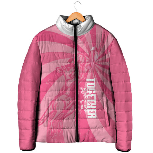 Australia Netball Breast Cancer Personalised Padded Jacket Aussie Kangaroo Together We Can