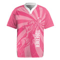 Australia Netball Breast Cancer Personalised Rugby Jersey Aussie Kangaroo Together We Can