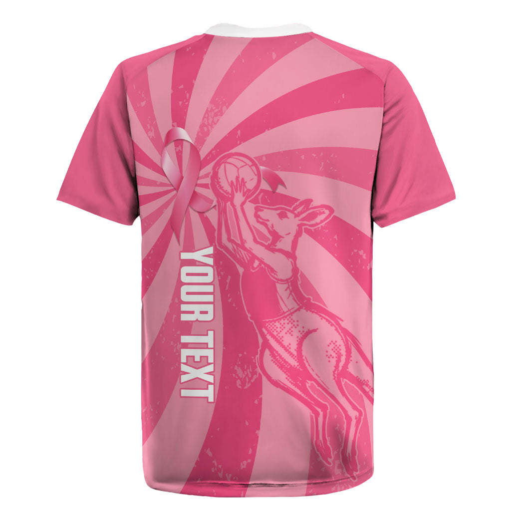 Australia Netball Breast Cancer Personalised Rugby Jersey Aussie Kangaroo Together We Can