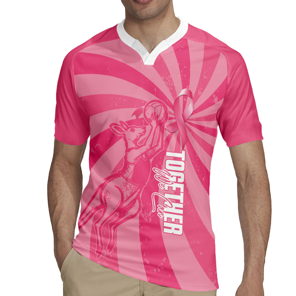 Australia Netball Breast Cancer Personalised Rugby Jersey Aussie Kangaroo Together We Can