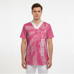 Australia Netball Breast Cancer Personalised Scrub Top Aussie Kangaroo Together We Can