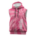 Australia Netball Breast Cancer Personalised Sleeveless Hoodie Aussie Kangaroo Together We Can
