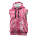 Australia Netball Breast Cancer Personalised Sleeveless Hoodie Aussie Kangaroo Together We Can