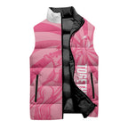 Australia Netball Breast Cancer Personalised Sleeveless Puffer Jacket Aussie Kangaroo Together We Can