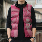 Australia Netball Breast Cancer Personalised Sleeveless Puffer Jacket Aussie Kangaroo Together We Can