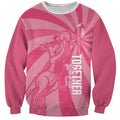 Australia Netball Breast Cancer Personalised Sweatshirt Aussie Kangaroo Together We Can