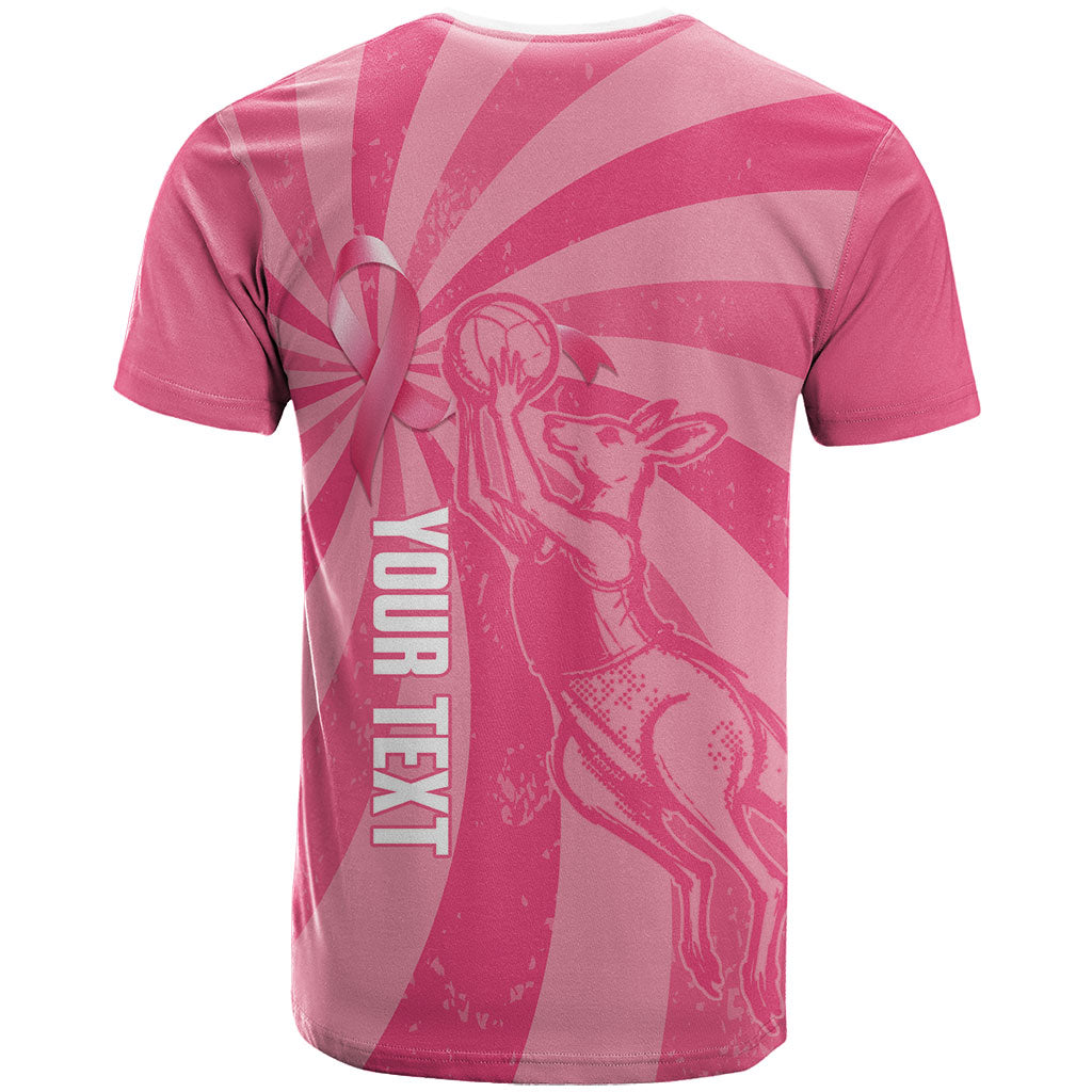 Australia Netball Breast Cancer Personalised T Shirt Aussie Kangaroo Together We Can