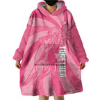 Australia Netball Breast Cancer Personalised Wearable Blanket Hoodie Aussie Kangaroo Together We Can