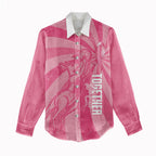 Australia Netball Breast Cancer Personalised Women Casual Shirt Aussie Kangaroo Together We Can