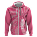 Australia Netball Breast Cancer Personalised Zip Hoodie Aussie Kangaroo Together We Can