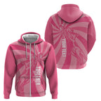 Australia Netball Breast Cancer Personalised Zip Hoodie Aussie Kangaroo Together We Can