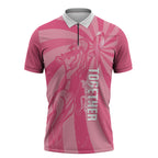 Australia Netball Breast Cancer Personalised Zipper Polo Shirt Aussie Kangaroo Together We Can