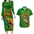 australia-surf-couples-matching-long-sleeve-bodycon-dress-and-hawaiian-shirt-2023-happy-kangaroo-indigenous-artsy