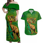 australia-surf-couples-matching-off-shoulder-maxi-dress-and-hawaiian-shirt-2023-happy-kangaroo-indigenous-artsy