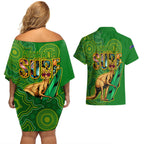 australia-surf-couples-matching-off-shoulder-short-dress-and-hawaiian-shirt-2023-happy-kangaroo-indigenous-artsy