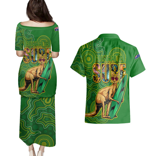 australia-surf-couples-matching-puletasi-dress-and-hawaiian-shirt-2023-happy-kangaroo-indigenous-artsy