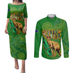 australia-surf-couples-matching-puletasi-dress-and-long-sleeve-button-shirts-2023-happy-kangaroo-indigenous-artsy