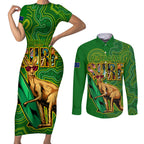australia-surf-couples-matching-short-sleeve-bodycon-dress-and-long-sleeve-button-shirts-2023-happy-kangaroo-indigenous-artsy