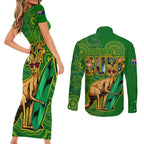 australia-surf-couples-matching-short-sleeve-bodycon-dress-and-long-sleeve-button-shirts-2023-happy-kangaroo-indigenous-artsy