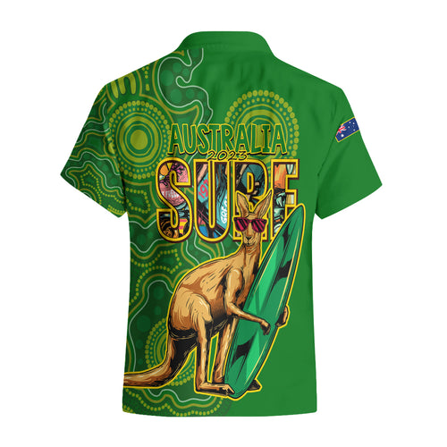 australia-surf-hawaiian-shirt-2023-happy-kangaroo-indigenous-artsy