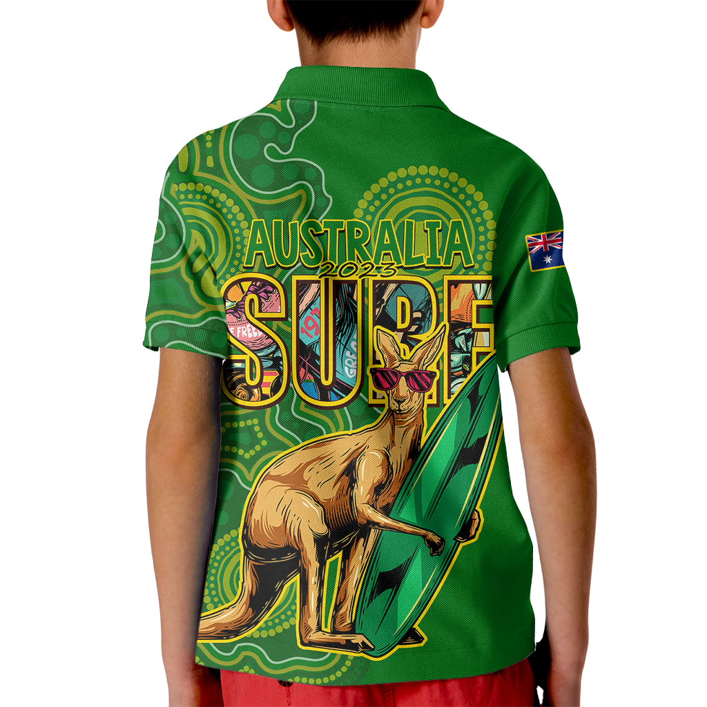 australia-surf-kid-polo-shirt-2023-happy-kangaroo-indigenous-artsy