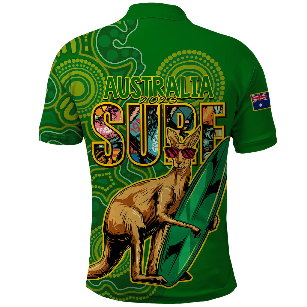 australia-surf-polo-shirt-2023-happy-kangaroo-indigenous-artsy