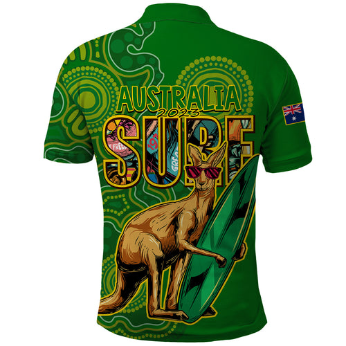 australia-surf-polo-shirt-2023-happy-kangaroo-indigenous-artsy