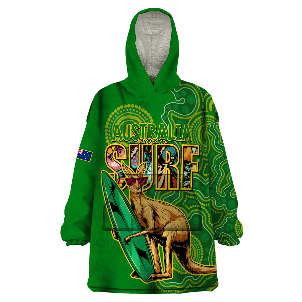 australia-surf-wearable-blanket-hoodie-2023-happy-kangaroo-indigenous-artsy