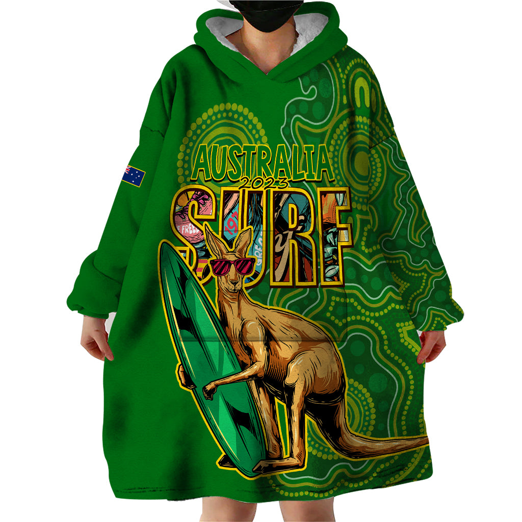 australia-surf-wearable-blanket-hoodie-2023-happy-kangaroo-indigenous-artsy
