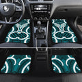 Aotearoa Atua Tangaroa Personalised Car Mats God Of The Sea Maori Whale Tail Cyan