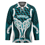 Aotearoa Atua Tangaroa Personalised Hockey Jersey God Of The Sea Maori Whale Tail Cyan