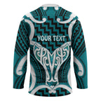 Aotearoa Atua Tangaroa Personalised Hockey Jersey God Of The Sea Maori Whale Tail Cyan