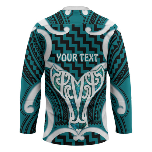 Aotearoa Atua Tangaroa Personalised Hockey Jersey God Of The Sea Maori Whale Tail Cyan