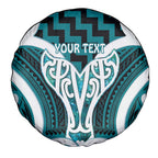 Aotearoa Atua Tangaroa Personalised Spare Tire Cover God Of The Sea Maori Whale Tail Cyan