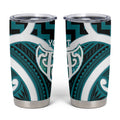 Aotearoa Atua Tangaroa Personalised Tumbler Cup God Of The Sea Maori Whale Tail Cyan