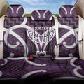 Aotearoa Atua Tangaroa Personalised Back Car Seat Cover God Of The Sea Maori Whale Tail Purple