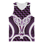 Aotearoa Atua Tangaroa Personalised Basketball Jersey God Of The Sea Maori Whale Tail Purple